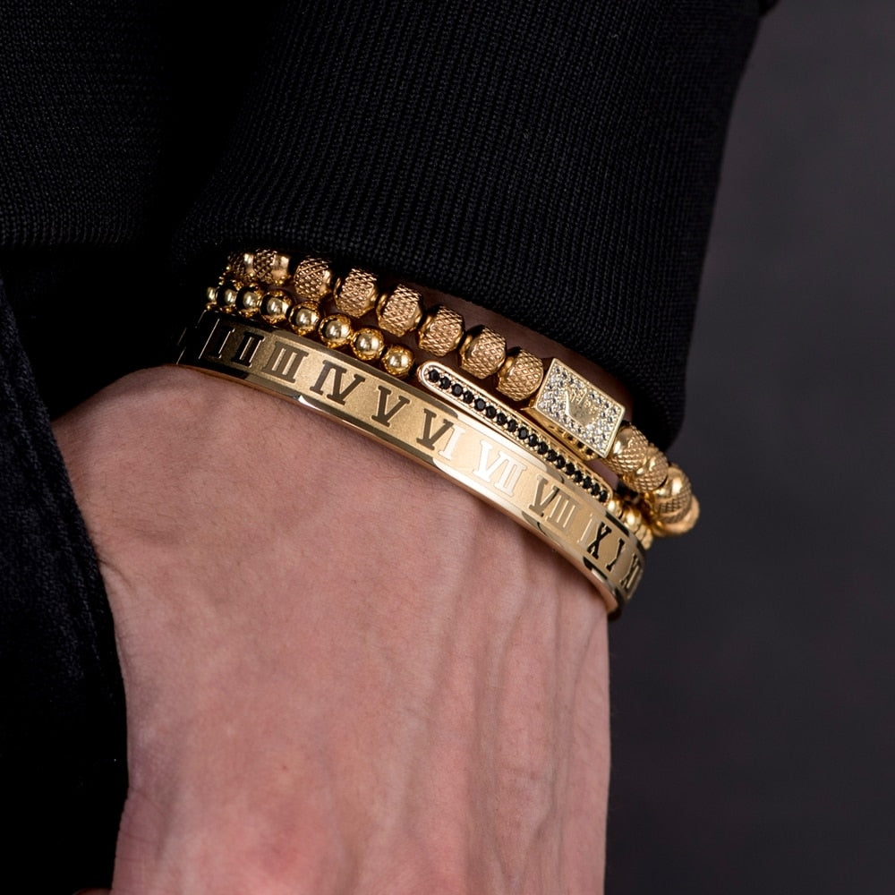 Crown LUX Bracelet Set Gold