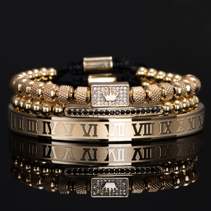 Crown LUX Bracelet Set Gold