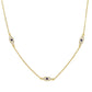 Blue Stone Evil Eye Necklace Gold