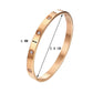 Tier Bezel Bangle in Rose Gold showing Dimensions