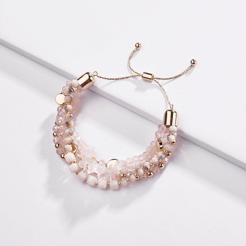 Match Me Stone Bracelet Pink