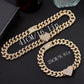 Love Miami Cuban Chain and Bracelet in Gold