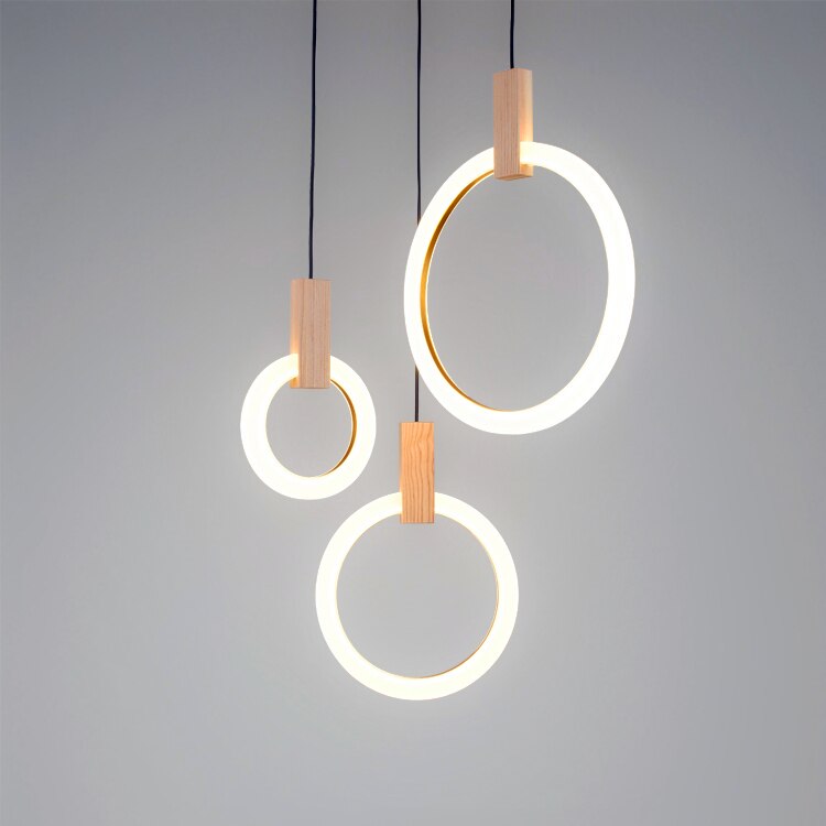 Wood Ring Chandelier