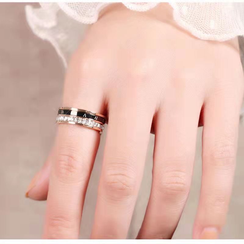 Rose Numeral Noir Ring