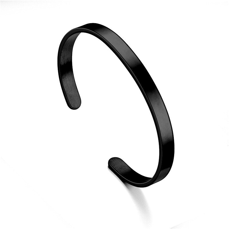 I Cuff Bracelet in Black