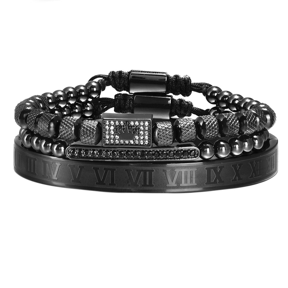 Crown LUX Bracelet Set Black