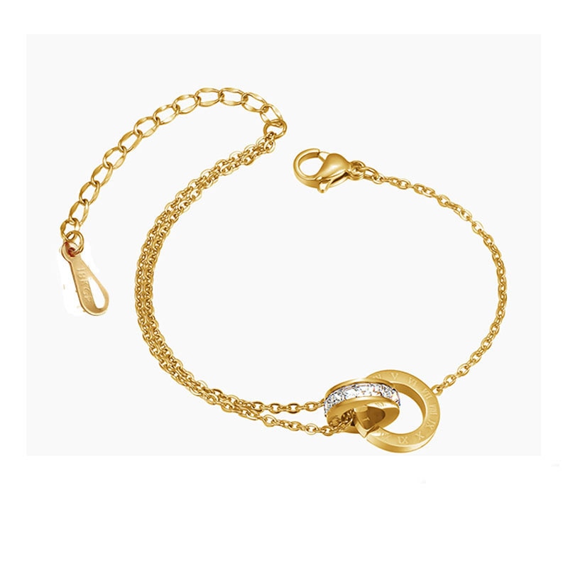 Numeral Anklet in Gold