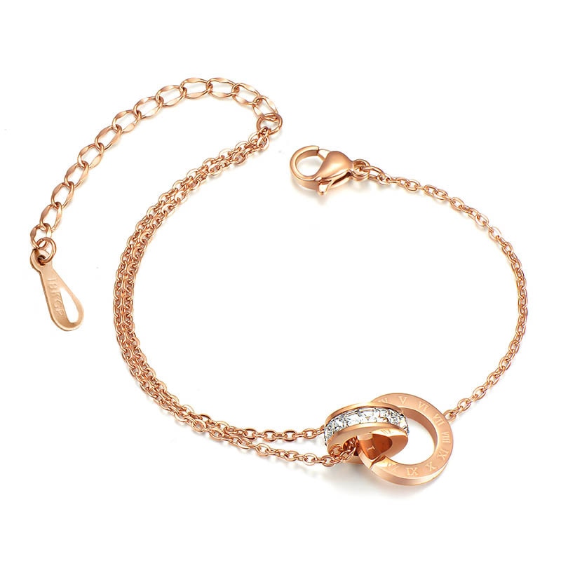 Numeral Anklet in Rose Gold