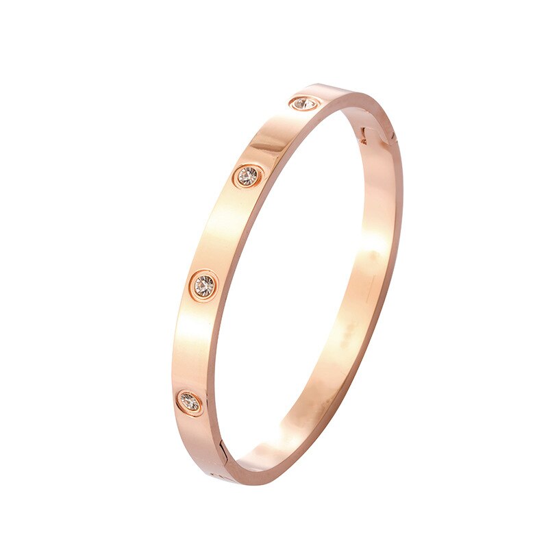 Tier Bezel Bangle in Rose Gold