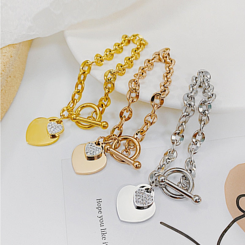 Heart Me Bracelet in Gold, Rose Gold and Silver