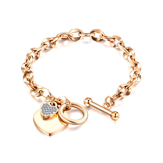 Heart Me Bracelet in Rose Gold