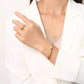 Tier Bezel Bangle in Gold on Model