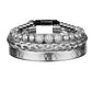 Royal LUX Numerals Bracelet Set in Silver with Silver Bead Set