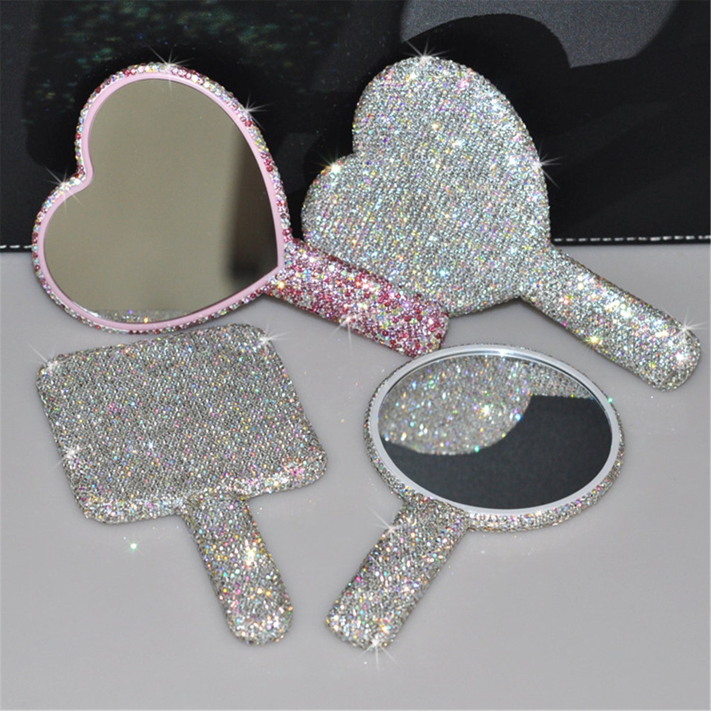 Dazzle Heart Hand Mirror