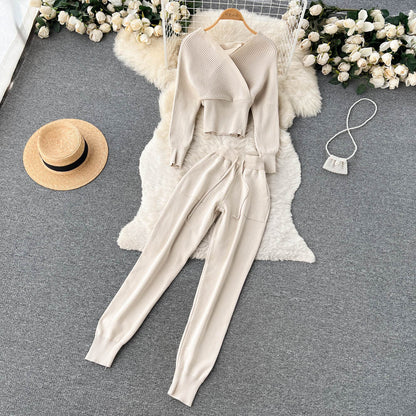 Classy Sweater Set in Cream