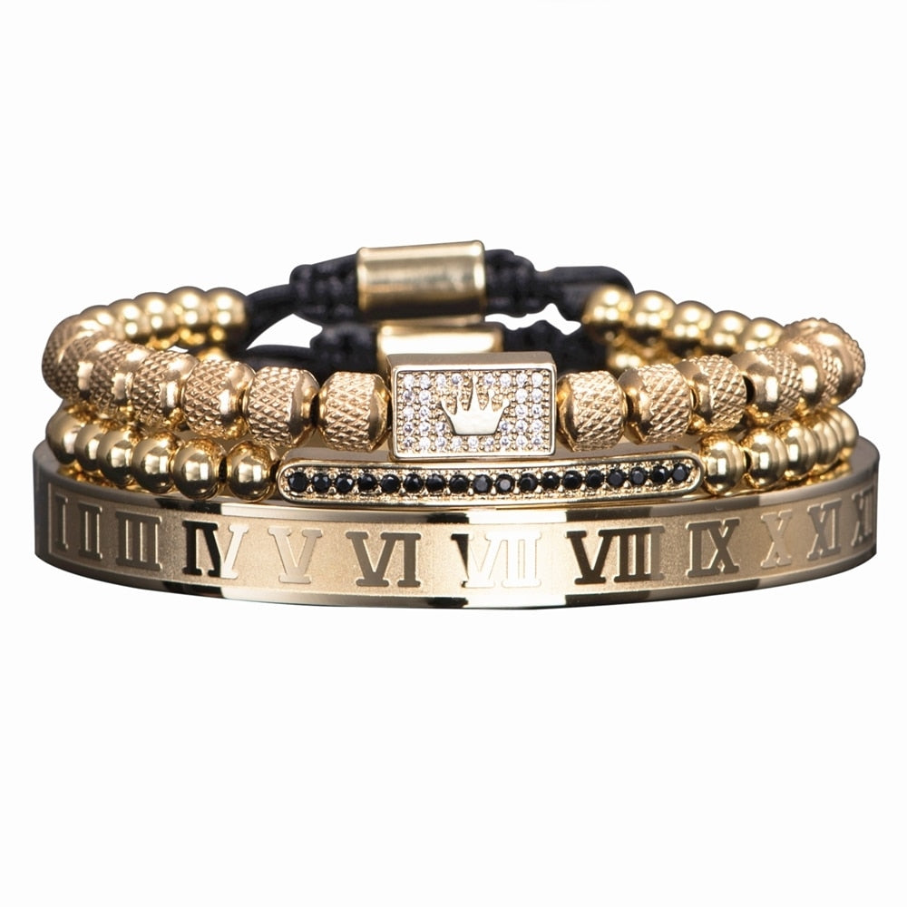 Crown LUX Bracelet Set Gold