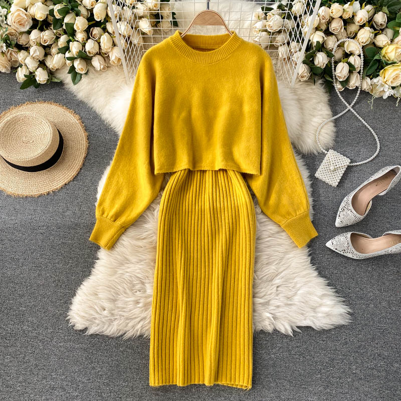 Adore Me 2 Piece Set in Golden Yellow