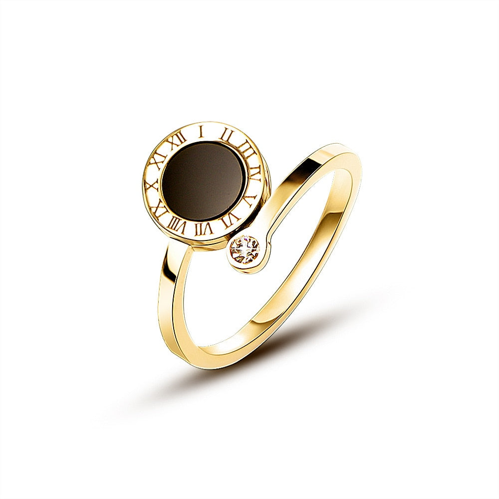 Numeral Noir Ring Gold