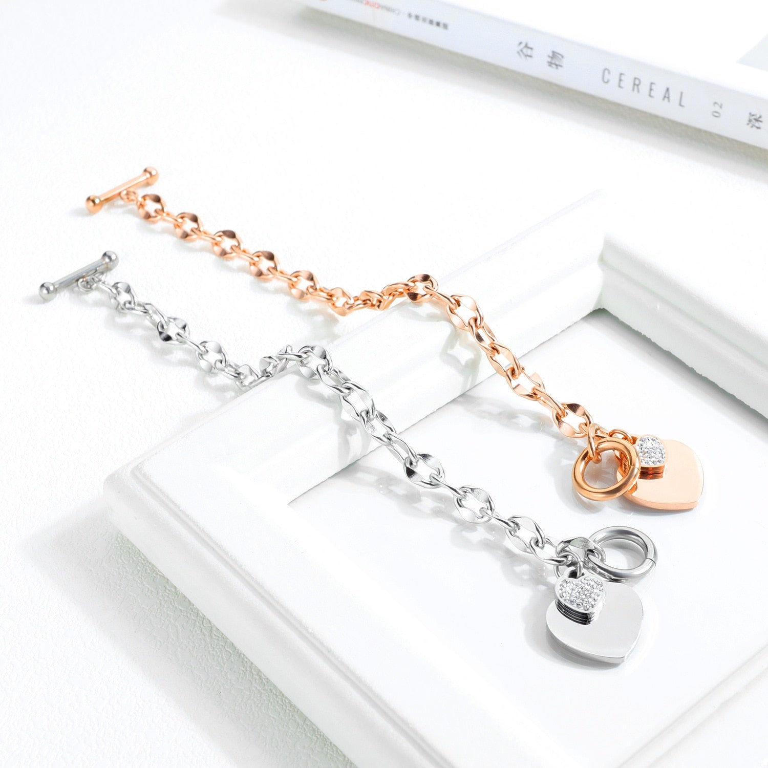 Heart Me Bracelet in Silver and Rose Gold